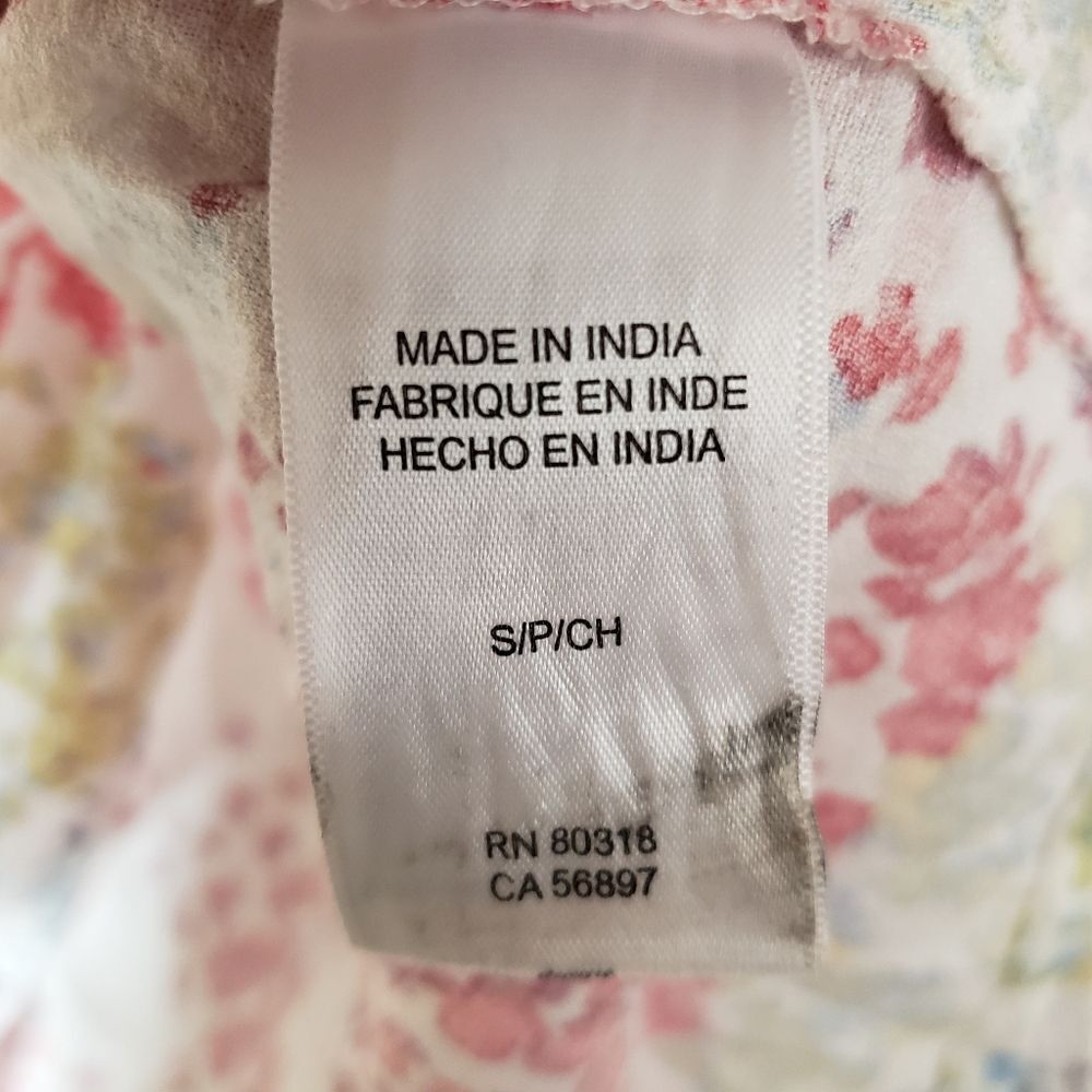 Lucky Brand Abstract Print Long Sleeve Chiffon Flowy Casual Blouse Size S - Picture 3 of 7